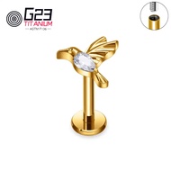 [Tbxl] ASTM F136 Titan 16G labret tragus vàng khuyên mũi CZ paved hàng đầu khuyên mũi bạc đồ trang s