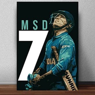 Dhoni7 Utd Poster For Room & Office Canvas Print Wall Art