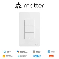 （New arrival）MOES Tuya Matter WiFi Smart Light Button Switch App Control Neutral Wire Required Groun