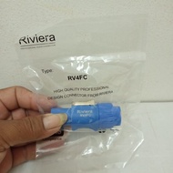 PRICE FOR 1 PCS JACK SPEAKON MALE RIVIERA RV-4FC ORIGINAL PRODUCTbiru