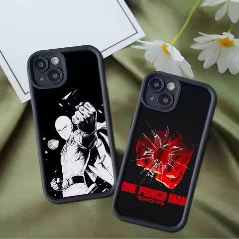 Comics, Anime O-One P-Punch Man Silicone Soft Phone Case For IPhone 17 16 15 14 Plus 13 12 Mini 11 B
