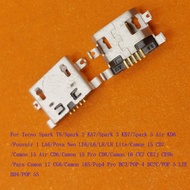 10-100Pcs Connector Plug Usb For Tecno Spark 2 3 T8 5 Air Camon 15 Pro 16 17 16S Pop 4 5S Pova Neo L
