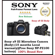 Sony a9 III Mirrorless Camera (Body) (15 months Local warranty)(Free Sony NP-FZ100 battery)
