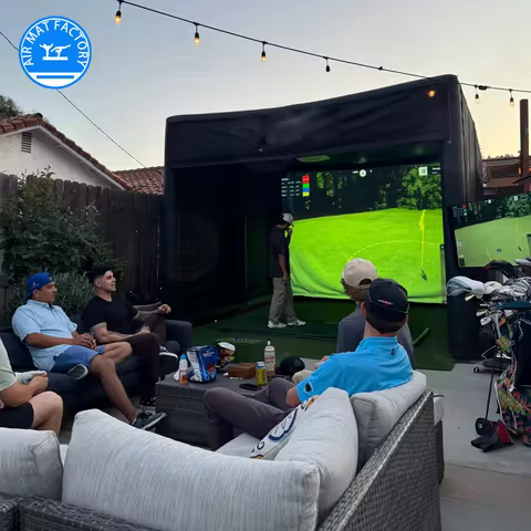 US Stock High Quality PVC Outdoor Golf Simulator Cage Enclosures Indoor Inflatable Golf Tent Simulat