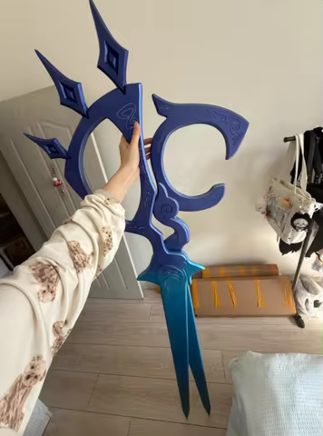 188cm Game LOL Gwen Cosplay Prop Wooden Scissors Replica of Weapons for Halloween Party Comic Exhibi