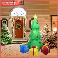 [pugwsl] 7 ft Christmas Tree Inflatable Decor Novelty Cute Christmas Decor, with 3 Gift Boxes with L