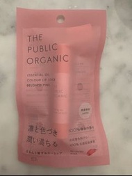 THE PUBLIC ORGANIC ESSENTIAL OIL COLOUR LIP STICK (BELOVED PINK) 100% 有機精油調合保濕有色潤唇膏
