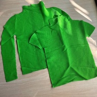 三宅一生Me系列綠色上衣套裝2件組