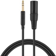 Golive 6.35mm TRS male to XLR Male Audio Cable (3 m XLR to TRS Cable)