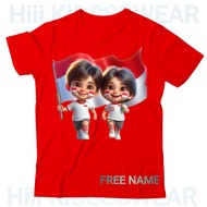 Tops T-shirts for Boys and Girls Unisex Independence Day 17 August For Ages 3 to 12 Years Independen