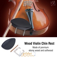 GILDAI Violin Chin Rest​, ​Softwood Strip Bracket​ ​Standard Bracket​ ​Ebony Chin Rest​, Comfort​ ​E