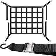 US Cargo Control Extra Short Pickup Truck Bed Cargo Net with Cam Buckles and S-Hooks - Net Size: 42 