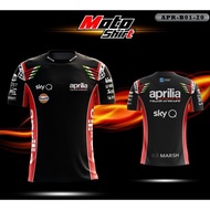 Aprilia Racing Tshirt / Baju Microfiber Jersi / Jersey Sublimation / Tshirt Jersey