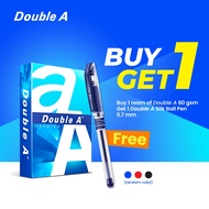 Double A Bond Paper A3 80GSM 500 Sheets per ream FREE DA Silk Ballpen 0.7mm