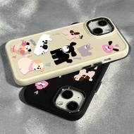 New Cartoon Graffiti Dog Pattern Phone Case Compatible for IPhone11 12 13 14 15 Pro Max 7 8 Plus X XR XS MAX SE 2020 Luxury Soft Shockproof Case