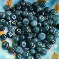 F20130F5 Hazard Material Blue Water Jade Drum Beads, About 6.3-7.5mm, Large Size Randomly Shipped/45