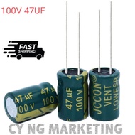 1PC 100V 47UF Aluminum Electrolytic Capacitor 47UF100V (Ready stock)