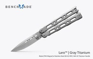 <刀之林>Benchmade Ti Balisong Laro 灰鈦柄蝴蝶刀