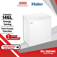 Haier 146L Chest Freezer Antibacterial Chest Freezer Fridge BD-188HMC Peti Beku