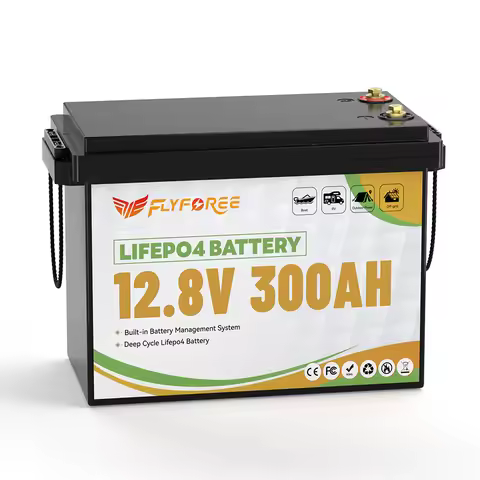 Fllyrower EU/US/CA/JP Stock 12V 100ah 168Ah 180ah 300Ah Lifepo4 Battery Pack Rechargeable Lithium io