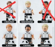 4個lego人仔71014德國隊正版樂高人偶minifigures 足球員DFB germany Deutscher fussball Bund football player，含 6號基廸拉， 7隊