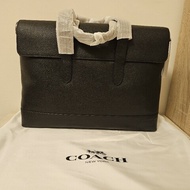 全新品 Coach 蔻馳真皮 公事包男款 F75757 黑色