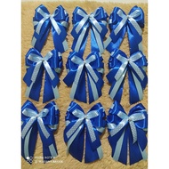 biru: Besek Ribbon Ready-Made Ribbon/ Gift Ribbon/ Parcel Ribbon/ Ribbon Application/ Hampers Ribbon