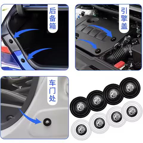 4pcs Car Logo Stickers for MG Badge Xross EHS GS ZS HS GT 7 6 5 Saloon 3SW TF3 EZS Door Shock Absorb