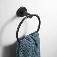Wall-mounted Black Towel Rack Space Aluminium Towel Rack No Punching