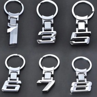 Zinc Alloy Key Ring Car Key Chain Metal Number Emblem Key Chain Car Accessory Charm Car Styling For 