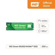 WD Green SN350 SSD 250GB PCle3x4 NVMe M.2 2280 Read:2400MB/s Write:1500MB/s ( WDS250G2G0C ) ( เอสเอส