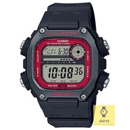 CASIO DW-291H-1BV / digital / 10 year battery life / world time / 200m WR / resin strap / black red