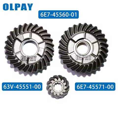 Gear Set for Yamaha and Gear Set for Hidea 2 Stroke 15HP 15F boat engine 6E7-45560-01 63V-45551-00 6
