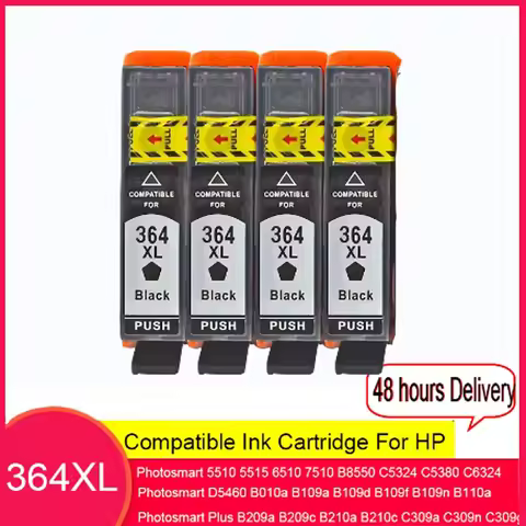 364XL Ink Cartridge Compatible for HP 364 Photosmart 5510 5515 6510 B010a B109a B209a 3070A 3520 352