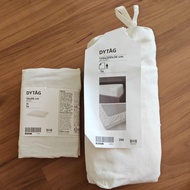 IKEA DYTAG pure  linen fitted bedsheet and pillow case