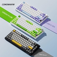 COMOWANYW Gaming Keyboard, Silent 82-Key Mechanical Keyboard,  Mechanical Keys With Knob AK820 Wired