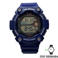 Casio Sports Digital Tide Graph Blue Resin Band Men Watch WS-1300H-2A