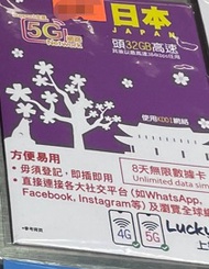 ［全新］Lucky2 日本8日32GB數據上網卡