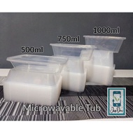 ▬✚Microwavable Tub 10's 500ml/750ml/1000ml