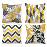 <COD>Yellow Gray Pillow case Cotton 60x60.50x50.45x45.40x40.Home Decor Office Sofa Cushion Car Seat 