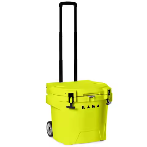 Cooler with Wheels 30QT Rotomolded Insulated Rolling Hard Cooler, Telescoping Handle, Holds 24 Cans 