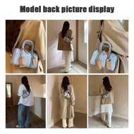 [2025 LATEST] (Ready Stock)Chio2nd Women's Boston Handbag Pillow Bag Denim Shoulder Crossbody Bag