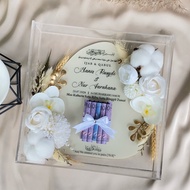 Frame Mas Kahwin Acrylic Siap Gubah