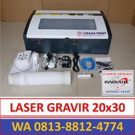 Mesin Laser Gravir Mini INNOVATEC 20x30 - Mesin Laser Cutting Acrylic - Mesin Laser Grafir 2030 - Mesin Laser Engrave - Mesin Laser Engraving - Mesin Laser CO2 - Alat Potong Akrilik Kayu Karet Stempel Kaca Kulit Kain Kertas Karton Mdf Plywood 