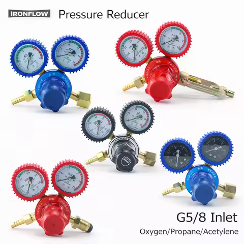 Oxygen Acetylene Propane Nitrogen Carbon Dioxide Gas Regulator Pressure Reducing Valve Flowmeter wit