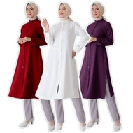 Women's Long Tunic with Front Buttons 800 Available in 3 Sizes ML & XL - WHITE, M Y5G7