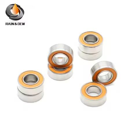 695-2RS Bearing ABEC-7 10PCS 5x13x4 mm Miniature 695RS Ball Bearings 619/5RS Z2V1 Orange Sealed bear