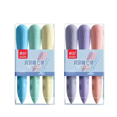 Kawaii Children Wiping Tools Pen Shape School Office Supplies Hole Eraser Dustless Eraser Pencil Era