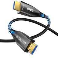 HDMI 2.1 Fiber Optic Cable 50/100 meters, 8K@60Hz 4K@120Hz, Long Range Optical Cord with eARC HDR HD