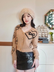 JARINYA เสื้อคาดิแกนไหมพรมลายหัวใจ me ผ้าหนานุ่ม ใส่สบาย